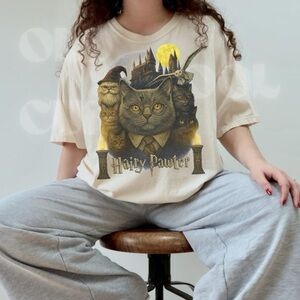 Harry Potter Hairy Pawter Comfort Colors Heavyweight Cotton T-Shirt Size M